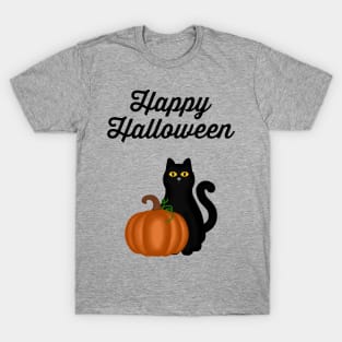 Happy Halloween Black Cat T-Shirt